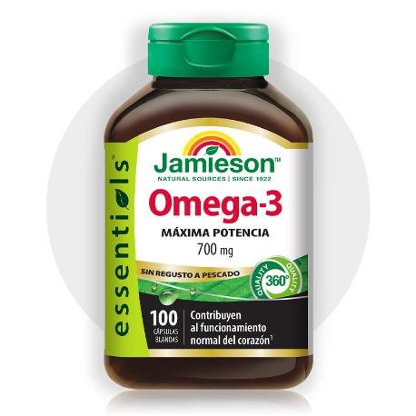 JAMIESON OMEGA 3 FUERZA EXTRA 700 MG 100 CÁPS.