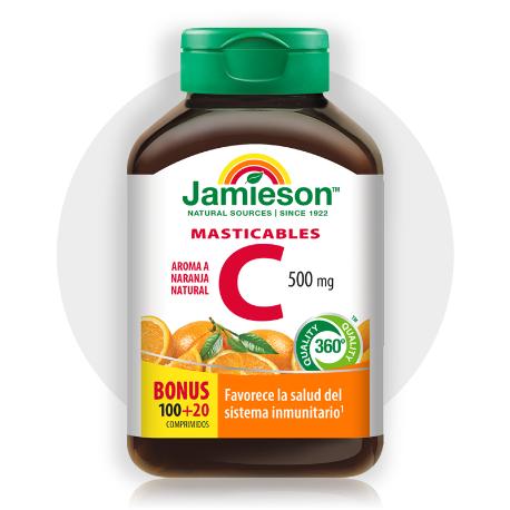 JAMIESON VITAMINA C 500 MG MASTICABLE NARANJA 120 COMP. 