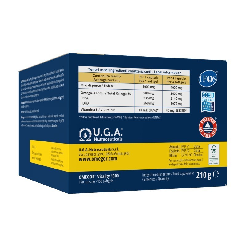 Omegor Vitality 1000. 150 Perlas