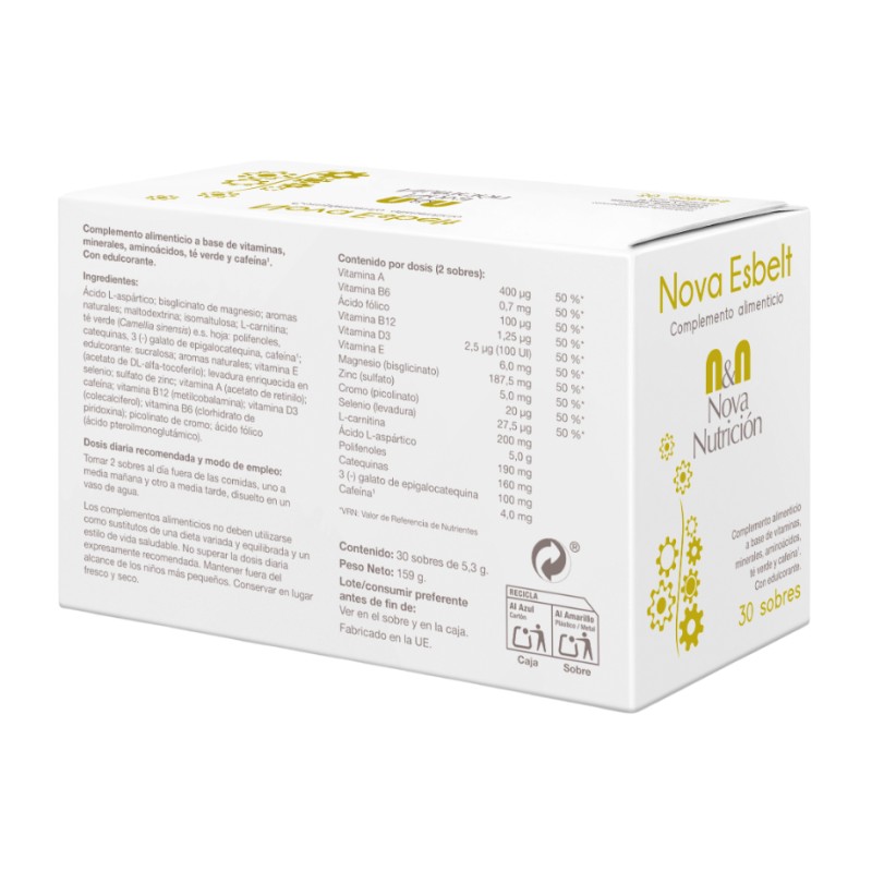 Nova Esbelt Sabor Limón-Cola. 30+2 Sobres- 5.3 G