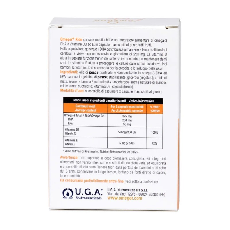 Omegor Kids. 60 Cápsulas Masticables