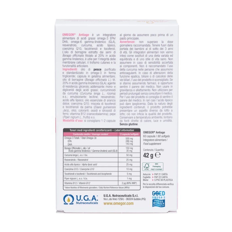 Omegor Antiage. 60 Perlas