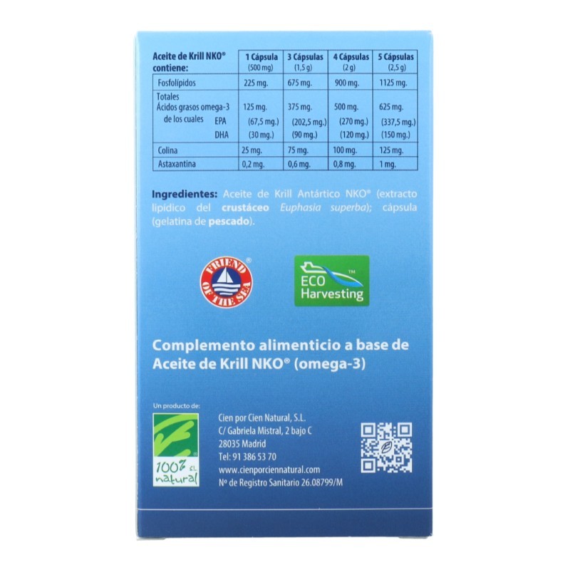 Aceite de Krill NKO 500 Mg. 80 Perlas