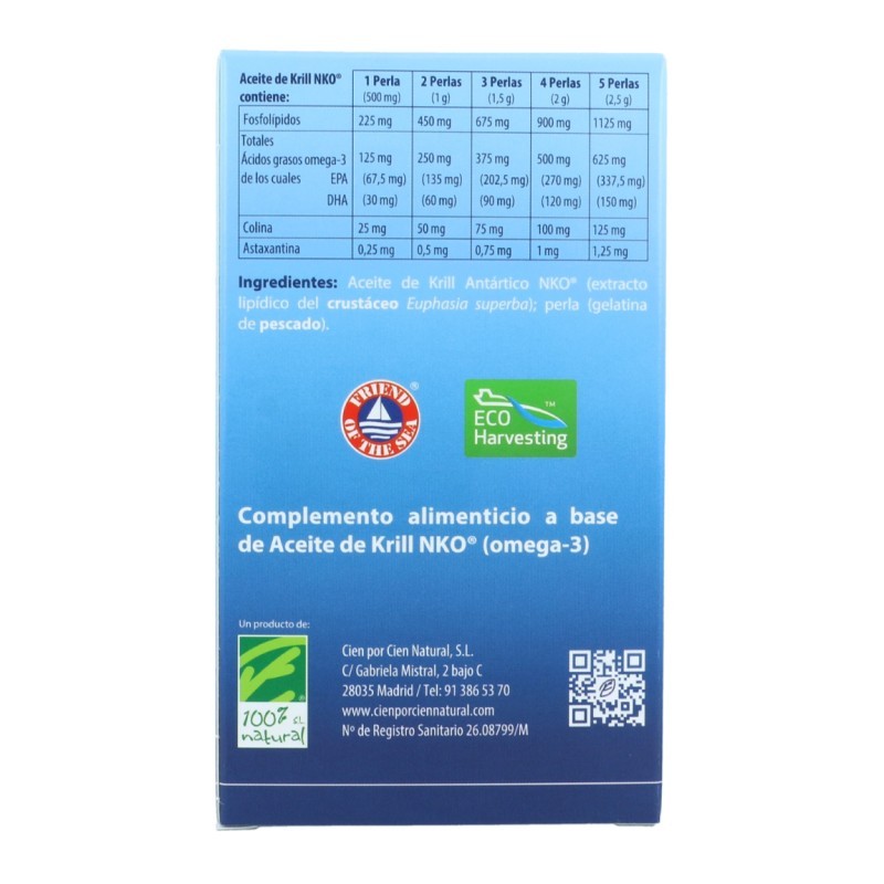 Aceite de Krill NKO 500 mg. 120 Perlas