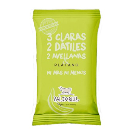 Barrita de Avellana y Plátano PaleoBull. 50 G- 1 Unidad