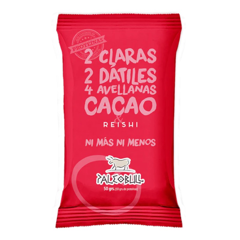 Barrita de Avellanas, Cacao y Reishi Paleobull. 50 G- 1 Unidad