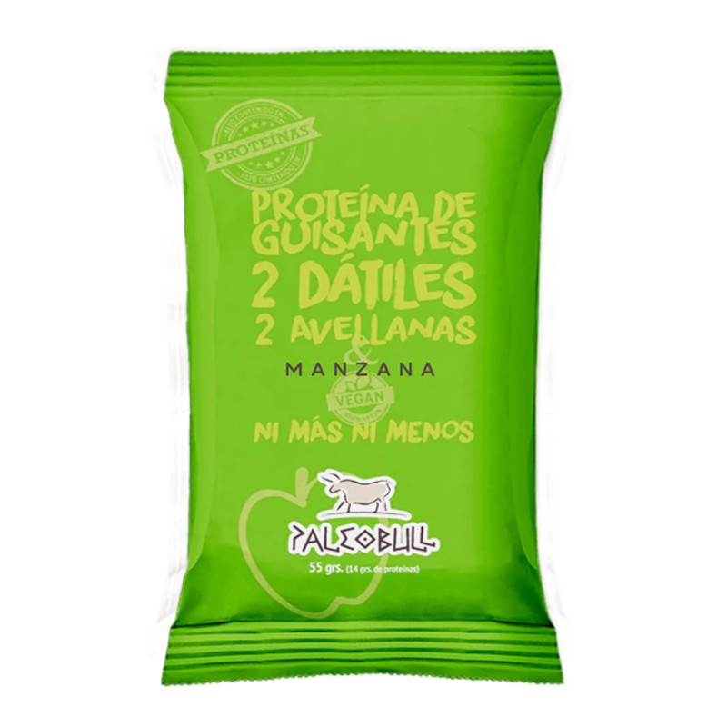 Barrita de Manzana Vegana PaleoBull. 55 G- 1 Unidad