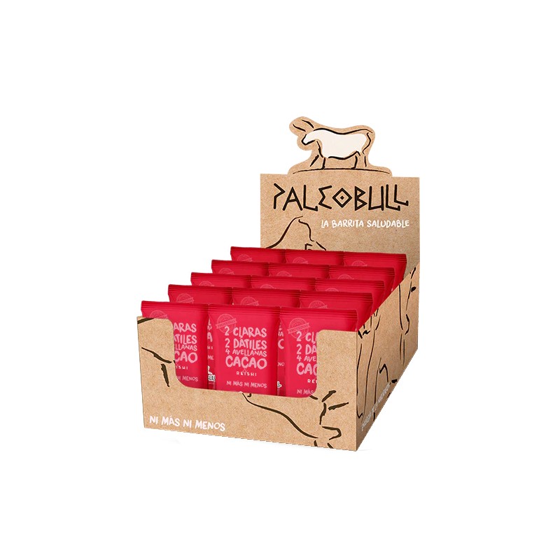 Pack Barritas Cacao y Reishi PaleoBull. 55 G- 15 Unidades
