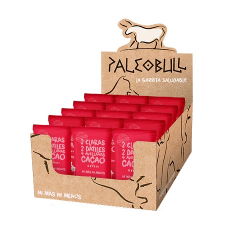 Pack Barritas Cacao y Reishi PaleoBull. 55 G- 15 Unidades