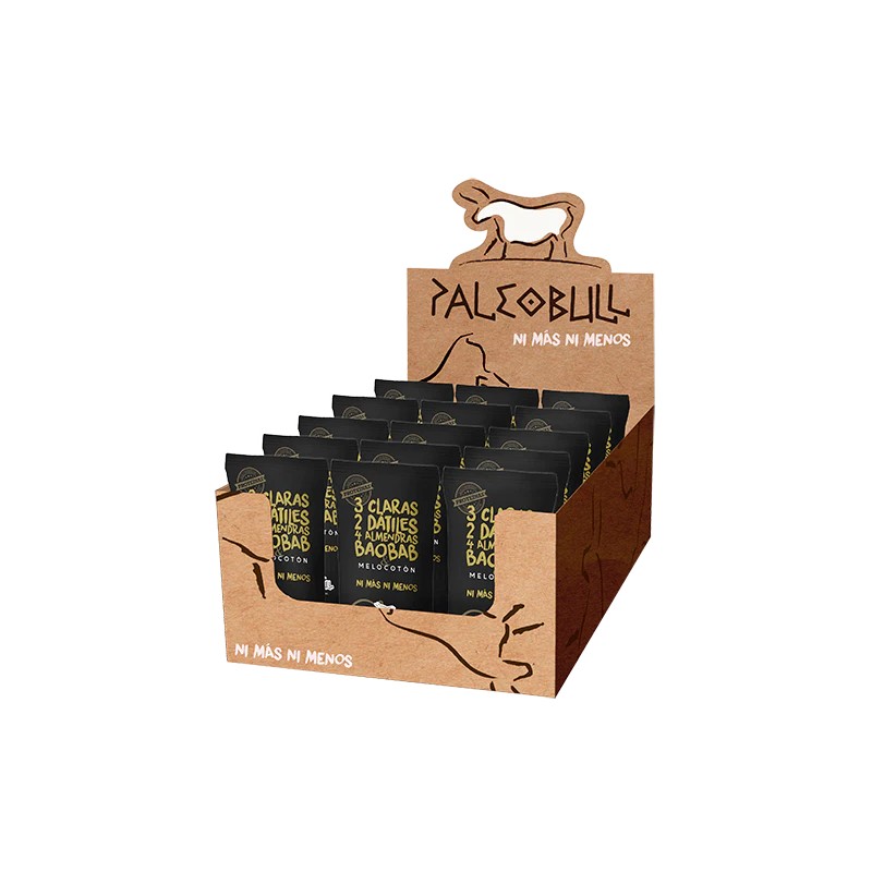 Pack Barritas Melocotón PaleoBull. 55 G- 15 Unidades