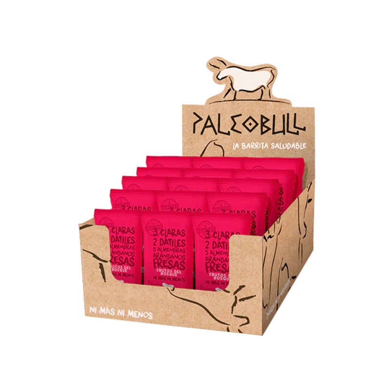 Pack Barritas Frutos del Bosque PaleoBull. 55 G- 15 Unidades