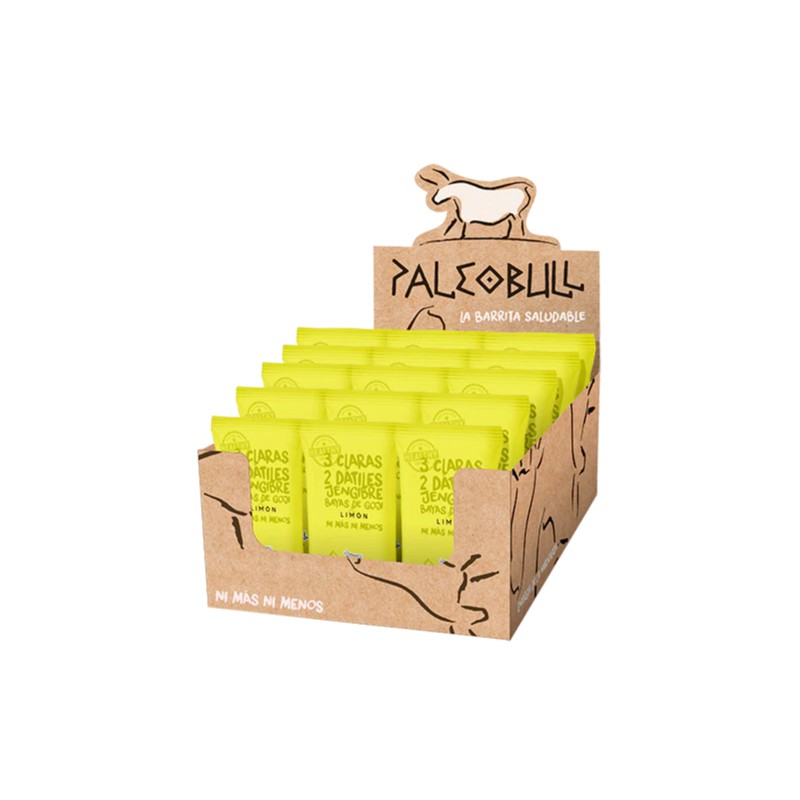 Pack Barritas Limón, Goji y Jengibre PaleoBull. 55 G- 15 Unidades