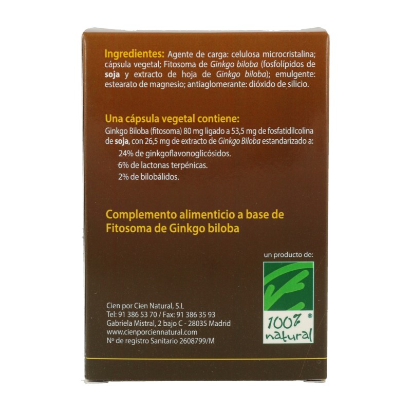 Ginkgo 100®. 60 Cápsulas