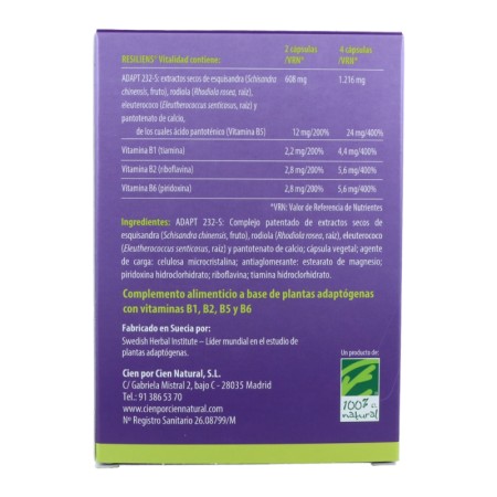 Resiliens® Vitalidad. 60 Cápsulas