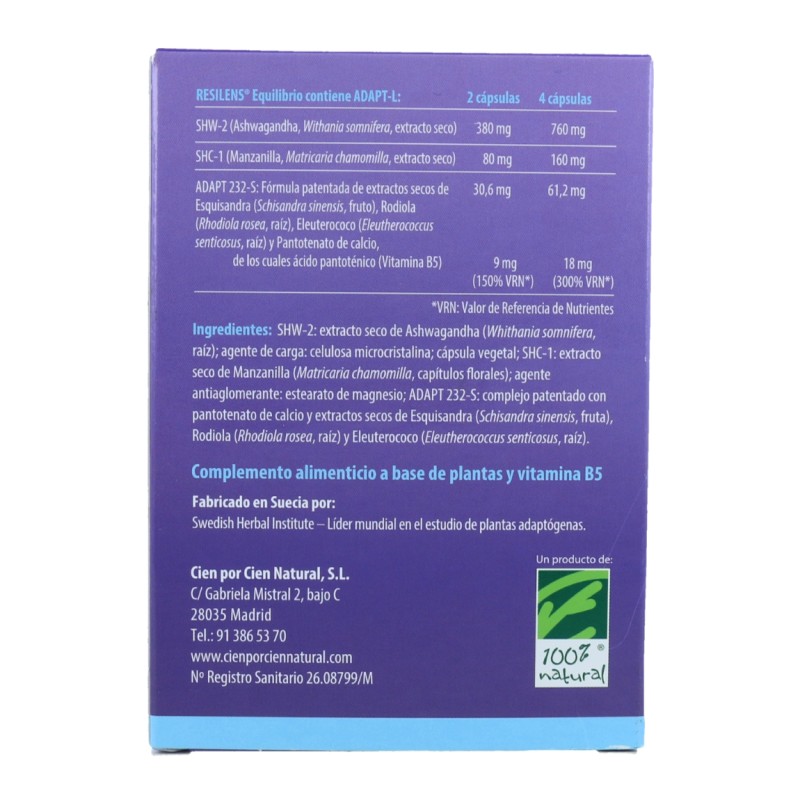 Resiliens® Equilibrio. 60 Cápsulas