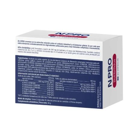 NPRO BUTIBIFIDUSBIOTA 20.000 60 CÁPS. BLISTER