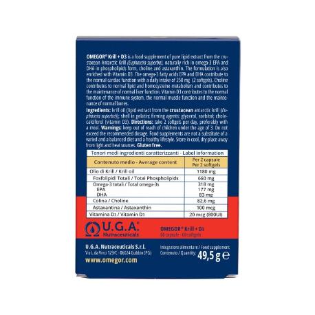 OMEGOR KRILL + VIT D3 60 CÁPS.