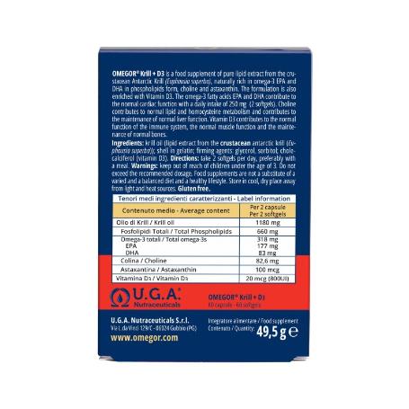OMEGOR KRILL + VIT D3 60 CÁPS.
