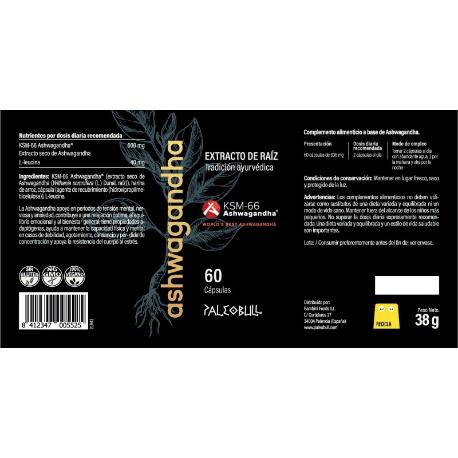 PB EXTRACTO DE ASHWAGANDHA KSM-66 60 CÁPS.