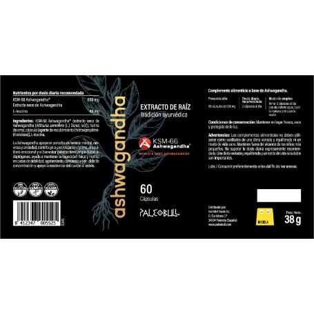 PB EXTRACTO DE ASHWAGANDHA KSM-66 60 CÁPS.