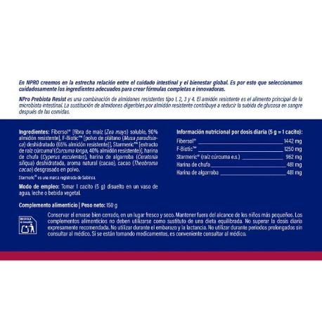 NPRO PREBIOTA RESIST 150 G