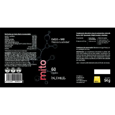 PB MITO: COQ10 + NAD 60 CÁPS.