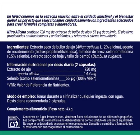Alicina. 90 cápsulas