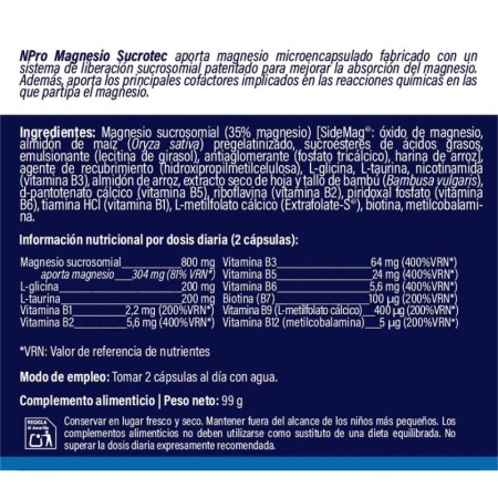 Magnesio Sucrotec. 120 cápsulas