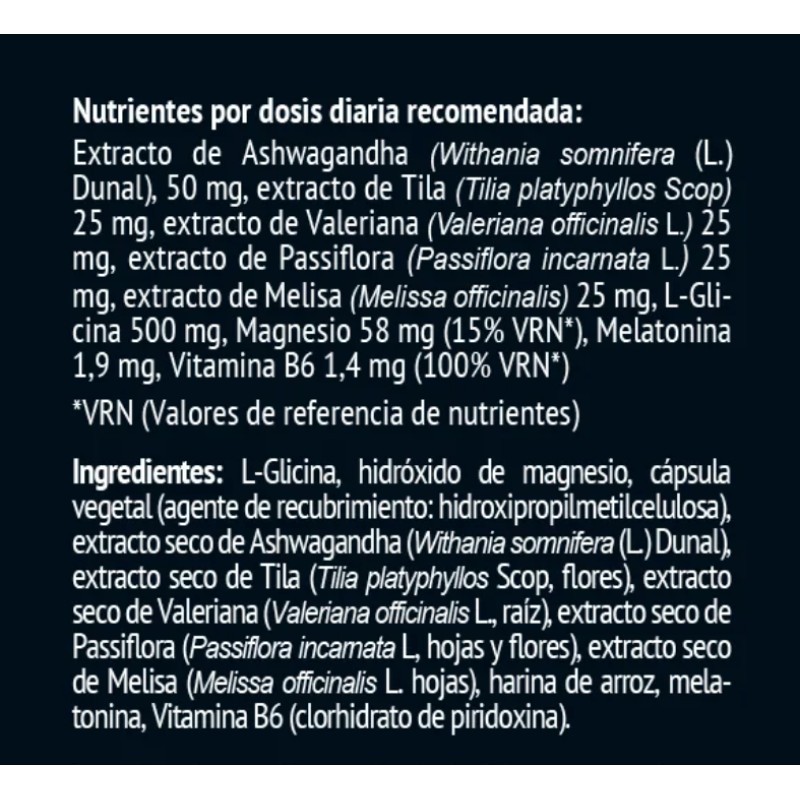Oniros Fórmula Sueño. 60 Cápsulas