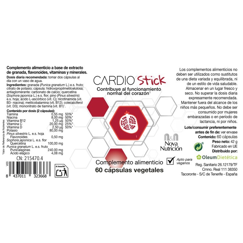 Cardio Stick. 60 cápsulas
