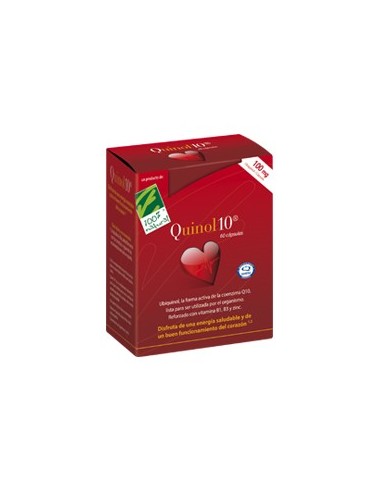 Quinol 10®, 60 cápsulas de 100 mg.