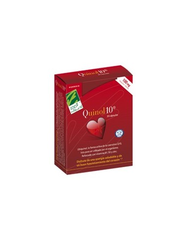 Quinol 10®, 30 cápsulas de 100 mg.